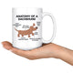 Dachshund Wiener Doxie Dog Anatomy Coffee Mug (15 oz) - Freedom Look