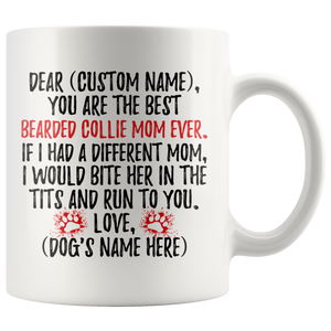 Personalized Best Bearded Collie Mom Coffee Mug (11 oz)