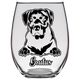 Brutus - Rottweiler Dog Stemless Wine Glass