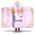 Personalized Unicorn Hooded Blanket - Karen