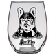 Buddy French Bulldog Dog Stemless Wine Glass