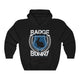 Badge Bunny Easter Unisex Hoodie Hooded Sweatshirt - Blue
