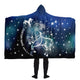 Personalized Aries Horoscope Zodiac Star Sign Hooded Blanket
