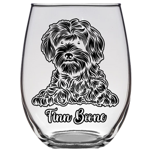 Finn Boone - Schnoodle Stemless Wine Glass