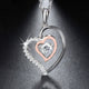 Double Heart Pendant Necklace - 925 Sterling Silver - Freedom Look