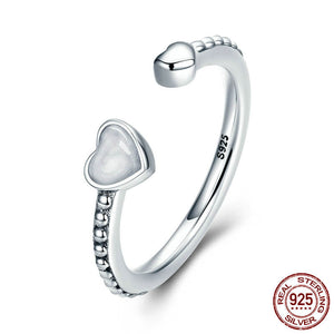 Double Hearts Of Love Ring - 925 Sterling Silver - Freedom Look
