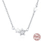 Double Sparkling Pendant Necklace - 925 Sterling Silver - Freedom Look