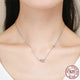 Double Sparkling Pendant Necklace - 925 Sterling Silver - Freedom Look