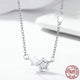 Double Sparkling Pendant Necklace - 925 Sterling Silver - Freedom Look