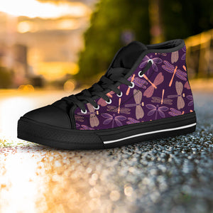 Dragonfly Violet High Top Shoes - Freedom Look