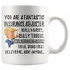 Funny Fantastic Insurance Adjuster Coffee Mug, Trump Graduation Gifts, Best Insurance Adjuster Birthday Christmas Graduation Gift