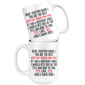 Personalized Best Irish Wolfhound Mom Coffee Mug (15 oz)
