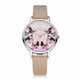 Modern Leather Flower & Butterfly Wrist Watch - Freedom Look