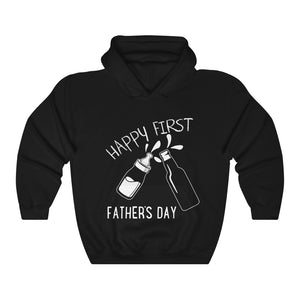 Happy First Father's Day New Dad Baby Shower Men Hoodie Hooded Sweatshirt