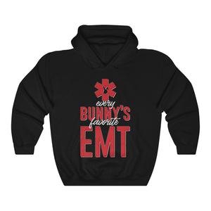 Bunny's Favorite EMT Emergency Medical Career Easter Unisex Hoodie