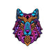 Custom Colorful Wolf Head Shape Blanket (2 sizes)