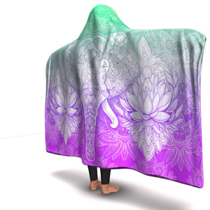 Colorful Elephant Mandala Hooded Blanket - Freedom Look