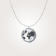 World Map Sterling Silver Necklace