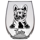 Tootie - French Bulldog Stemless Wine Glass