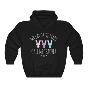 Teacher Learning Class Peeps Bunny Easter Unisex Hoodie Hooded Sweatshirt