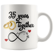 35th Wedding Anniversary Gift For Him And Her, Married For 35 Years, 35th Anniversary Mug For Husband & Wife, 35 Years Together With Her ( 11 oz )