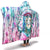 Lion Native Feather Pattern Hooded Blanket