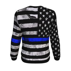 Police Support American Flag Sweatshirt