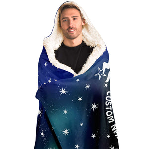 Personalized Aquarius Horoscope Zodiac Star Sign Hooded Blanket