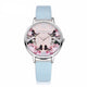 Modern Leather Flower & Butterfly Wrist Watch - Freedom Look