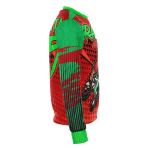Motocross Funny Braaap Christmas Ugly Sweatshirt AOP Cotton Sweater