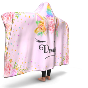 Personalized Unicorn Hooded Blanket - Demi