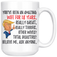 Funny Amazing Wife For 18 Years Coffee Mug, 18th Anniversary Wife Trump Gifts, 18th Anniversary Mug, 18 Years Together With My Wifey (15 oz)