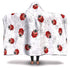 Realistic Ladybugs & Flowers Hooded Blanket (S)