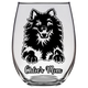 Chloe's Mom - Eskimo Dog mom Stemless Wine Glass