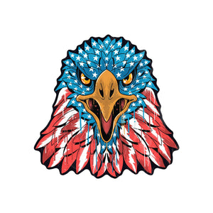 Eagle USA Flag Shape Beach Towel