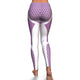 Hexagonal Printed Leggings - Purple