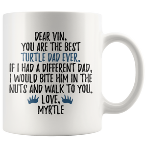 Personalized Turtle Dad Vin Coffee Mug (11 oz)