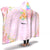 Unicorn Head Pink Hooded Blanket