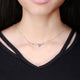 Elegant Crystal Women Necklace with Angel Wing and Heart - Freedom Look