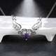 Elegant Crystal Women Necklace with Angel Wing and Heart - Freedom Look