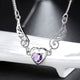 Elegant Crystal Women Necklace with Angel Wing and Heart - Freedom Look