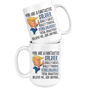 Funny Fantastic Soldier Trump Coffee Mug (15 oz)