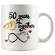 Golden Anniversary Gift For Him And Her, Married For 50 Years, 50th Anniversary Mug For Husband & Wife, 50 Years Together With Her ( 11 oz )
