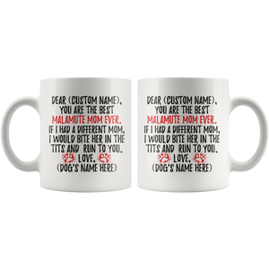 Personalized Best Alaskan Malamute Mom Coffee Mug (11 oz)