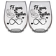 17 FTG - Anniversary Stemless Wine Glass - Set of 2 (Laser Etched)