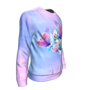 Blue & Pink Butterfly Sweatshirt - Freedom Look