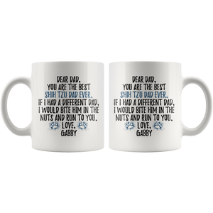 Personalized Shih Tzu Dog Gabby Dad Coffee Mug (11 oz)