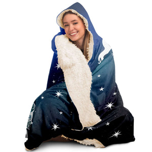 Aries Horoscope Zodiac Star Sign Hooded Blanket