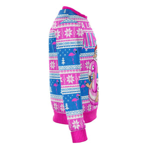 Funny Santa Flamingo Christmas Fashion Sweatshirt