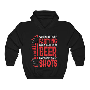 Funny Gym Workout Fitness Unisex Hoodie Muscle Workout Gags Hooded Sweatshirt